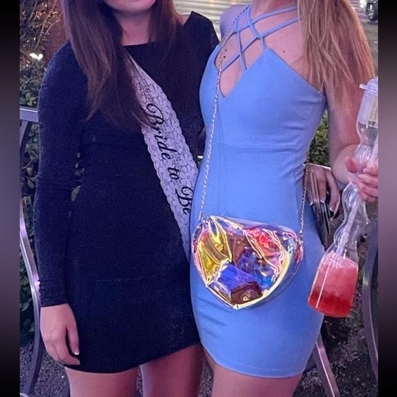 AEOM Mini Body Con Dress - Size XS - Baby Blue - Picture 9 of 10